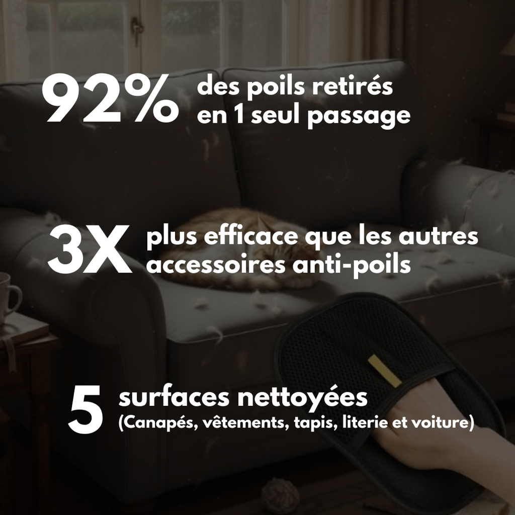 GARFIELD - GANT NETTOYANT ANTI-POILS